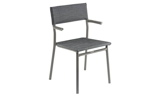 Lafuma-Mobilier - Lafuma - Fauteuil Oron Duo Obsidian/titane L.85 x l.58 x H.85 cm