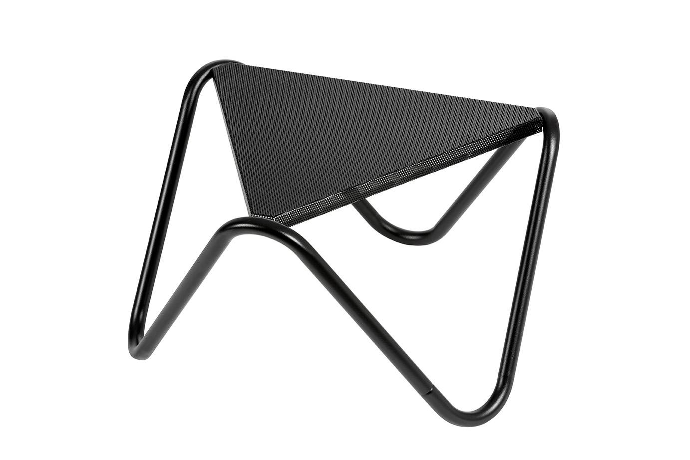 Lafuma-Mobilier - Table basse de jardin acier noir Vogue Lafuma Mobilier