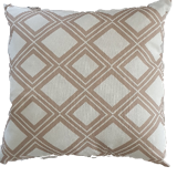 Ecloz - Coussin déco graphico coloris terre brûlée L.40 x l.40 x H.10 cm