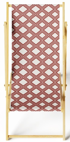 Ecloz - Chilienne bois toile amovible terracotta L.130 x l.55 x H.90 cm