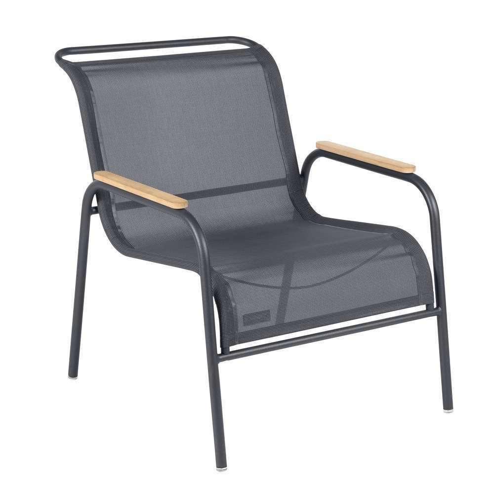 Fermob - Fauteuil de jardin acier textilène carbone Coolside Lounge Fermob - Image 1