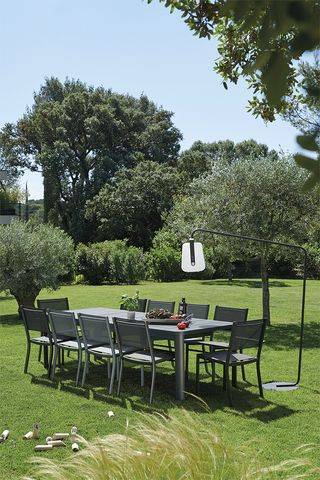 Fermob - Table de jardin rectangulaire extensible alu carbone 10 personnes Costa Fermob - Image 3