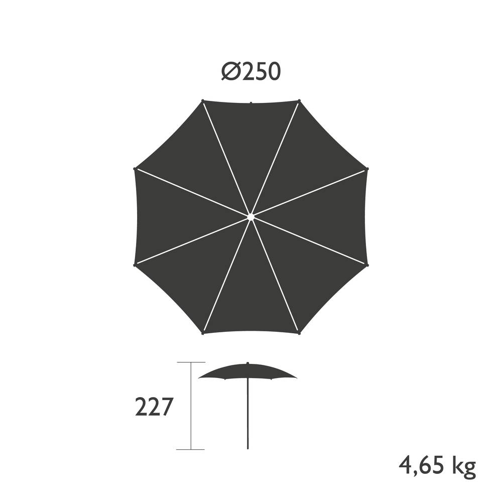 Parasol Shadoo Toile Menthe UV 227x250 cm - FERMOB - Imagen 3