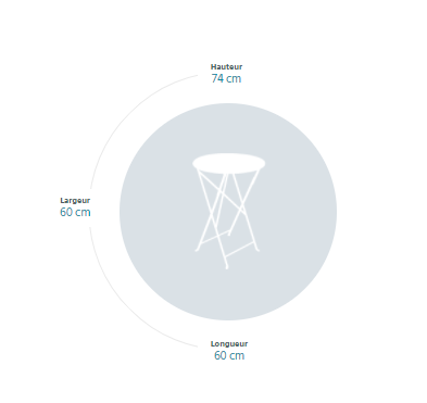 Table Bistro ronde - FERMOB - Image 3