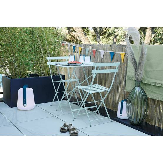 Table de jardin pliante acier 2 personnes 77x57cm vert opaline Bistro Fermob - Image 3