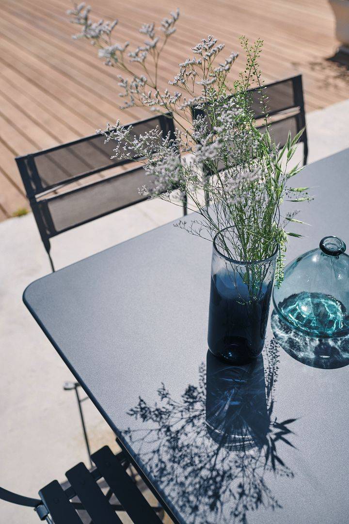 Fermob - Table de jardin rectangulaire pliante acier bleu acapulco 6 personnes Bistro Fermob - Image 2