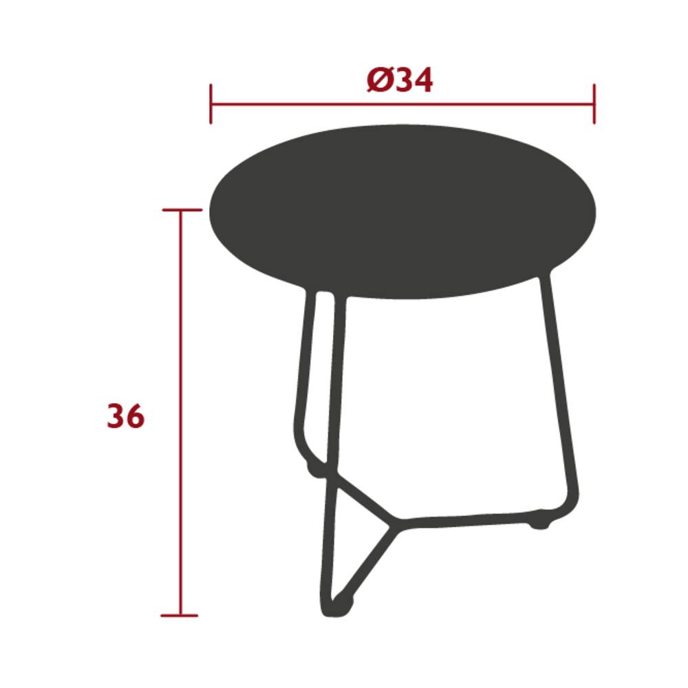 Fermob - Table d'appoint d'extérieur ronde acier bleu acapulco Cocotte Fermob - Image 4