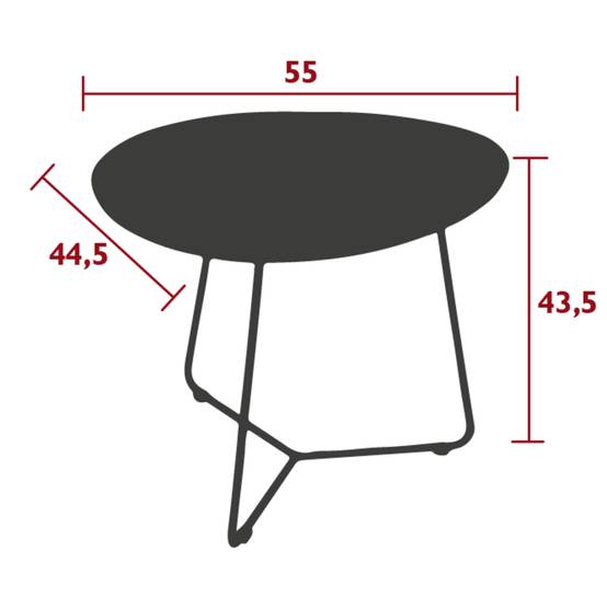 Fermob - Table basse de jardin ronde acier carbone Cocotte Fermob - Image 5