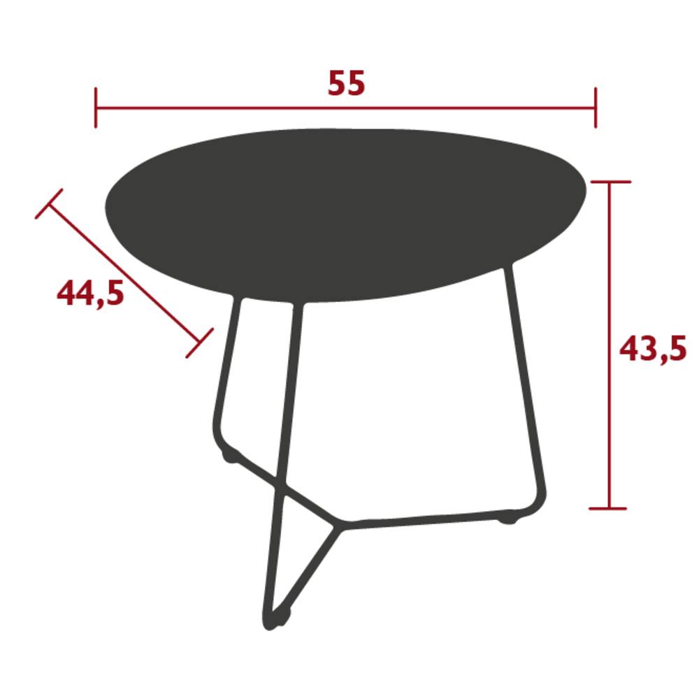 Fermob - Table basse de jardin ronde acier carbone Cocotte Fermob - Image 5