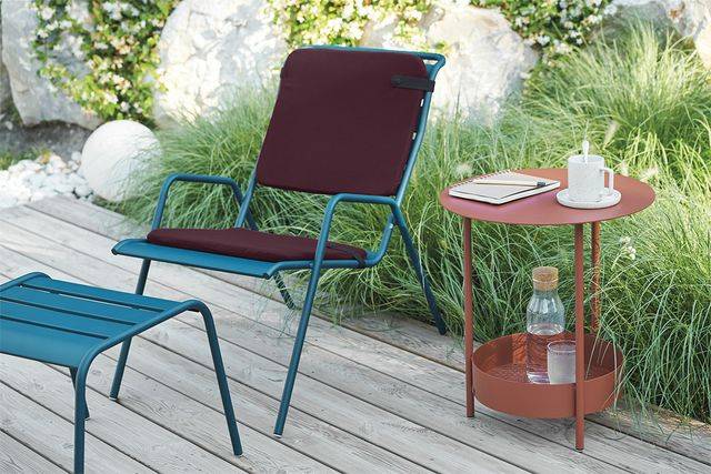 Fermob - Fauteuil de jardin bas acier bleu acapulco Monceau Fermob - Image 3