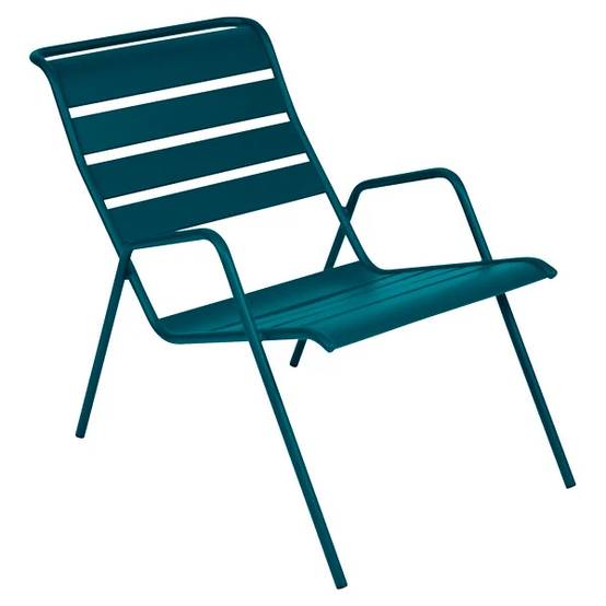 Fermob - Fauteuil de jardin bas acier bleu acapulco Monceau Fermob - Image 1