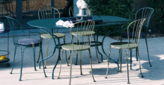 Fermob - Chaise de jardin acier bleu acapulco Opera Fermob - Image 2