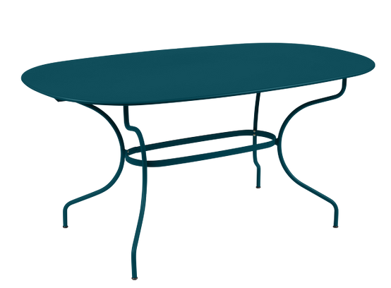 Fermob - Table de jardin rectangulaire acier bleu acapulco 8 personnes Opera Fermob - Image 1