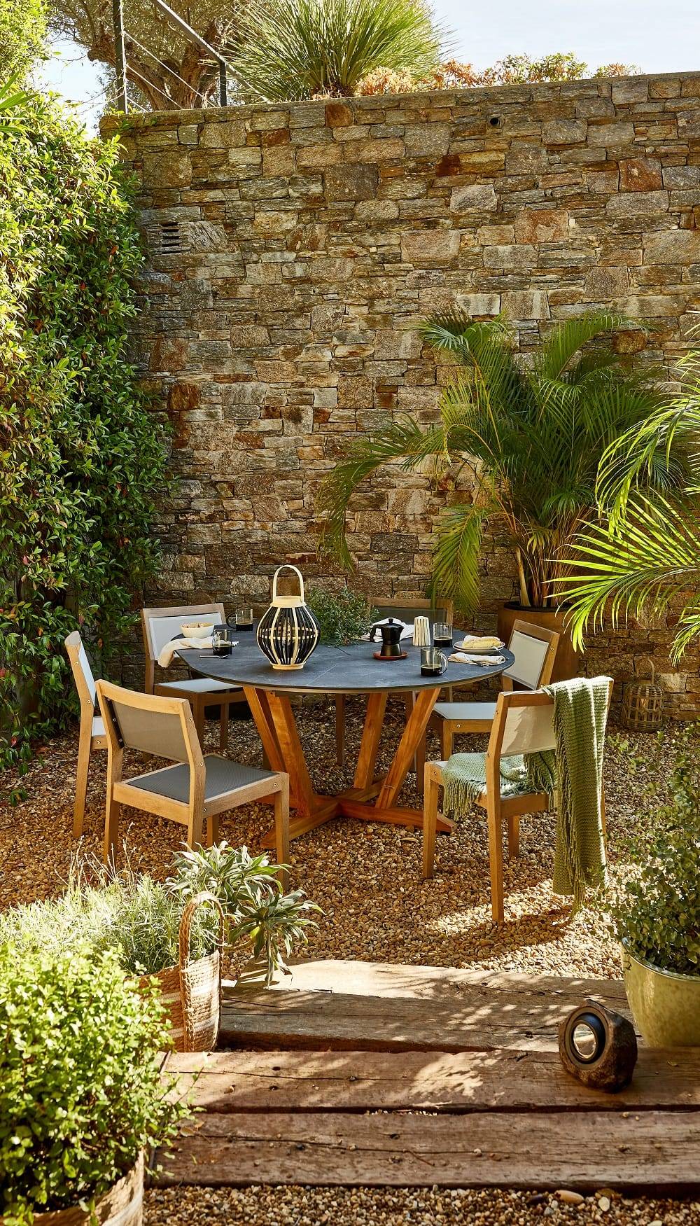 Les jardins® - Les jardins - Table ronde extensible Jepara L.135/185 x l.135 cm - Imagen 2