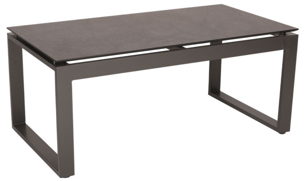 Table Basse ALLROUND Aluminium Anthracite HPL Marbre Foncé - Imagen 1