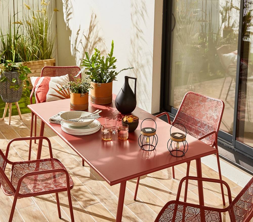Ecloz - Ecloz - Mesa Evolution Terracotta L.140 x l.80 x H.73 cm - Imagen 3