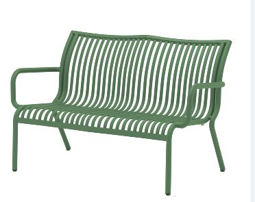 Ecloz - Ecloz - Banco de aluminio Ben Salvia L.121 x l.74 x H.76 cm - Imagen 2