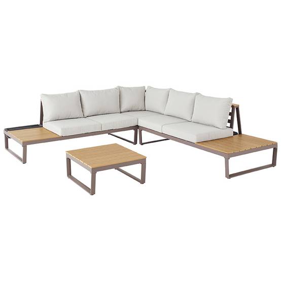 Ecloz - Salon de jardin détente bois et alu Amazonia - ECLOZ - Image 1