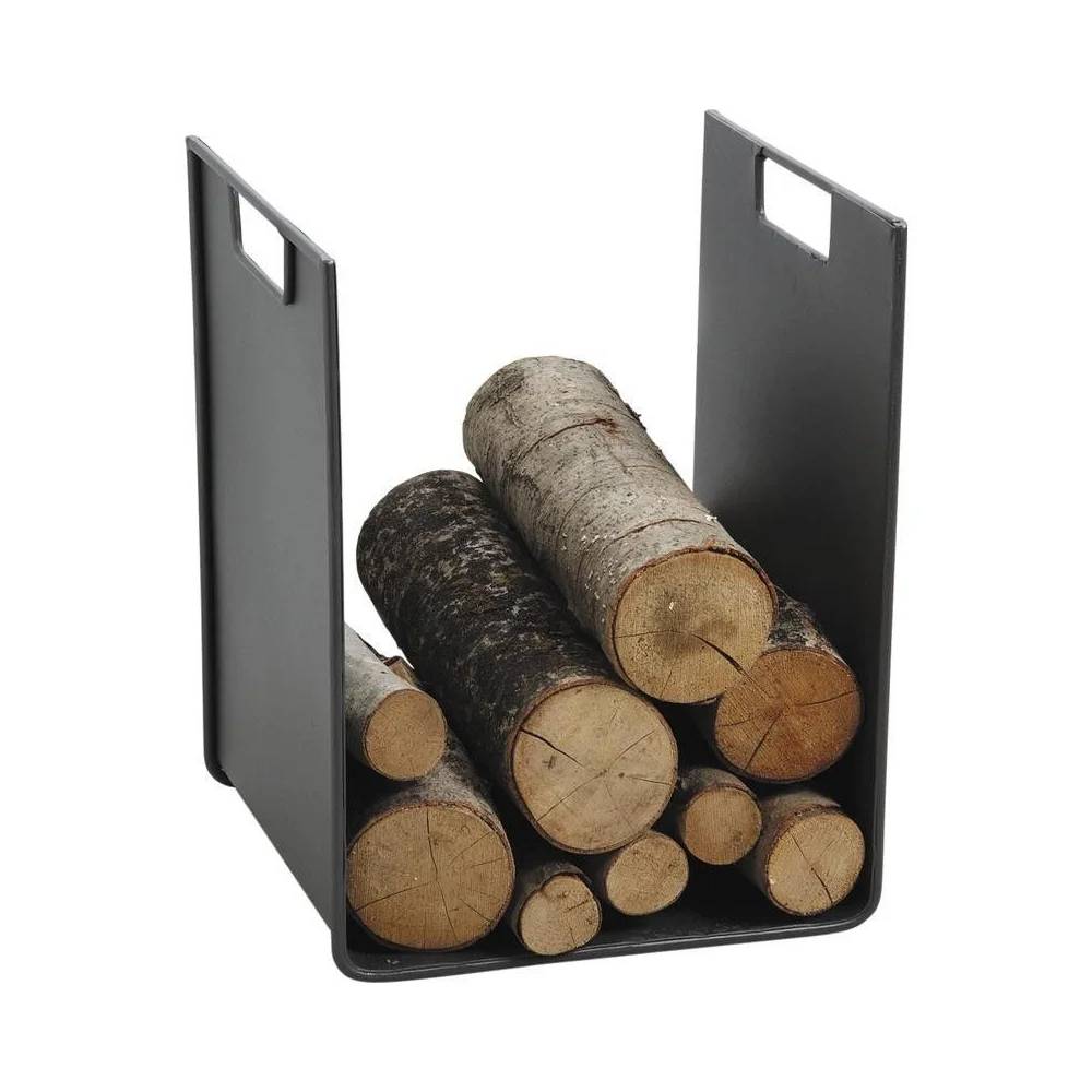 Porte-bûches métal gris Design - AUBRY GASPARD