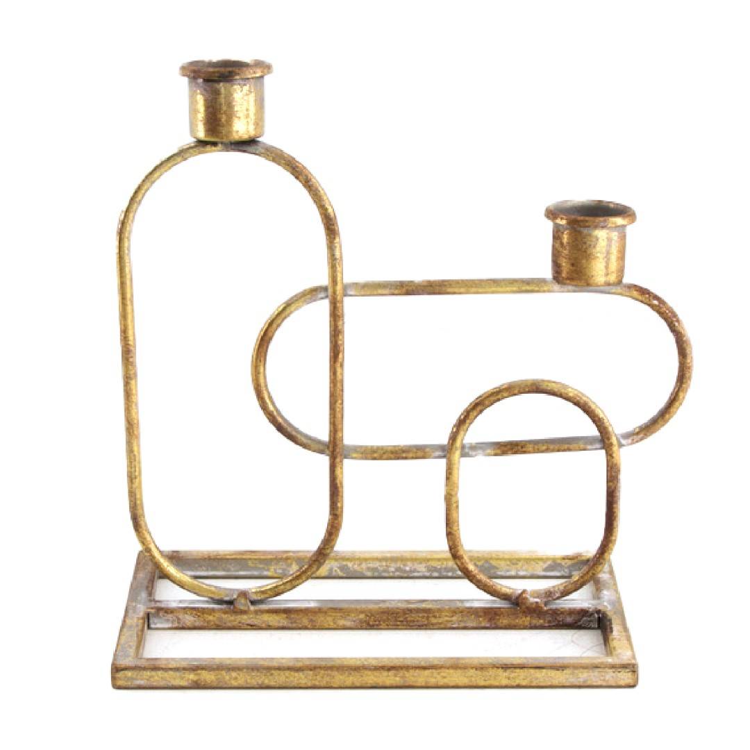 BOUGEOIR METAL 19X10X19.5CM