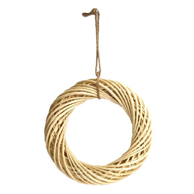 COURONNE EN ROTIN A SUSP D28X6CM