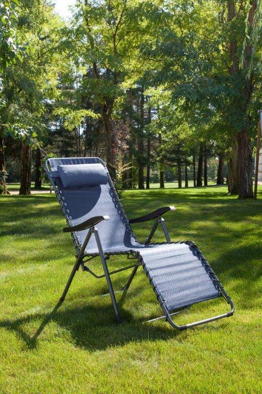 Pro Loisirs - Fauteuil de jardin acier bleu Relax Néo Proloisirs - Image 2
