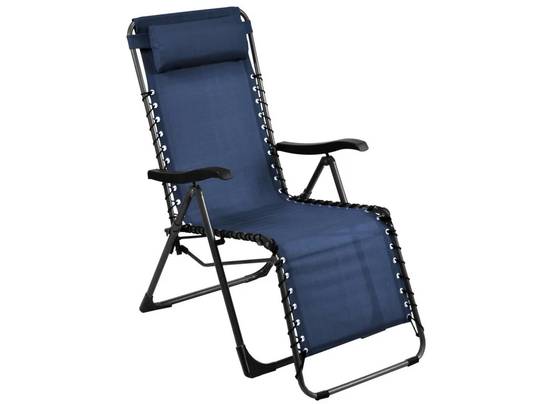 Pro Loisirs - Fauteuil de jardin acier bleu Relax Néo Proloisirs - Image 1