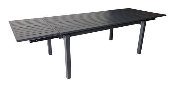 Ecloz - Table de jardin extensible aluminium graphite 220/270/320 x 110 cm Juliette – ECLOZ - Image 1