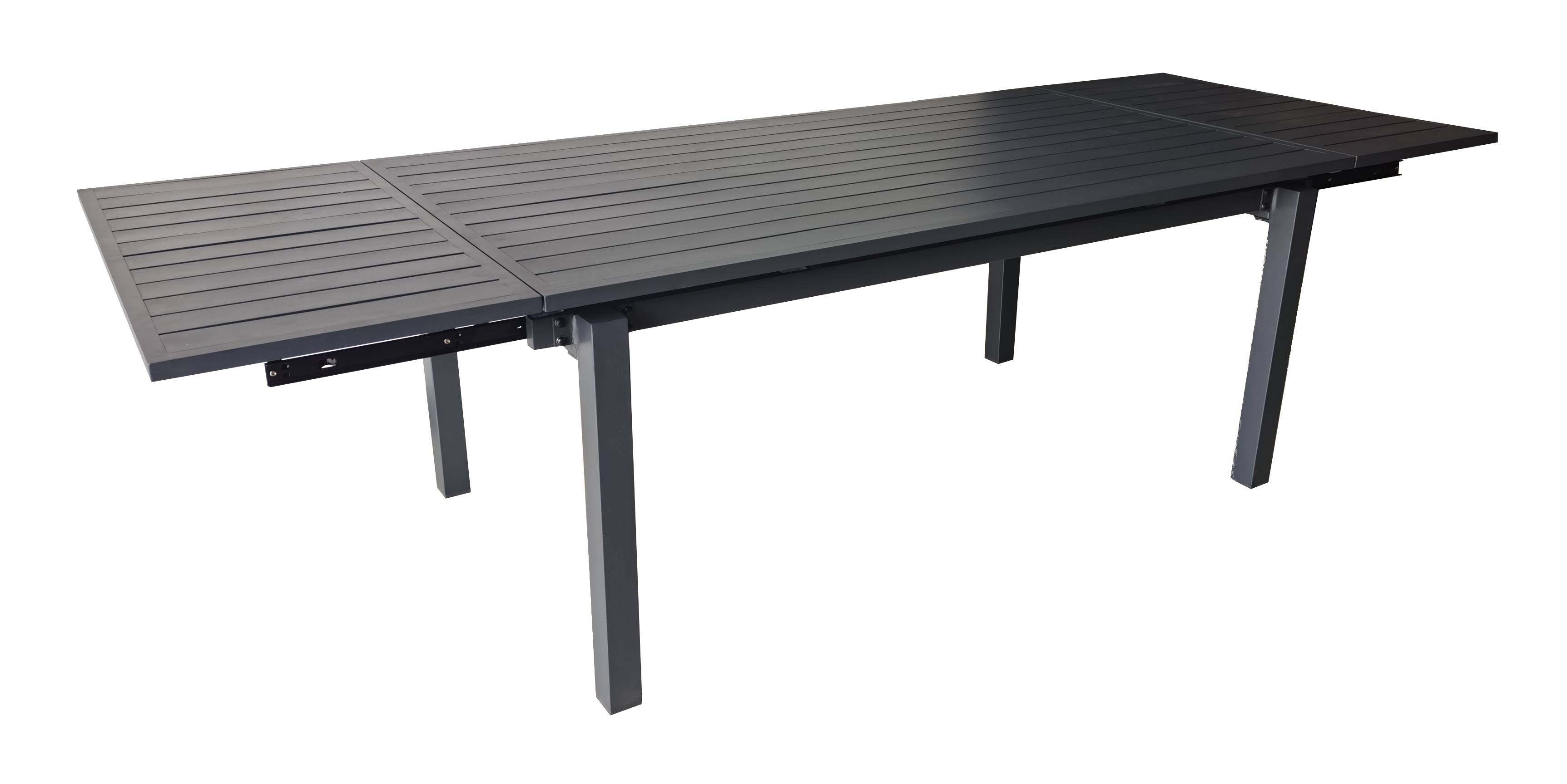 Ecloz - Table de jardin extensible aluminium graphite 220/270/320 x 110 cm Juliette – ECLOZ - Image 1