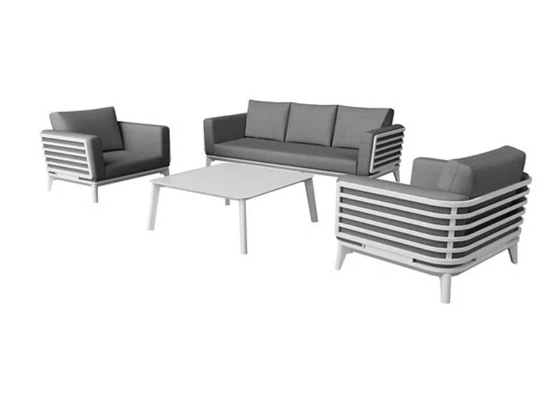 Oceo - Salon détente jardin alu 4 personnes Proloisirs - Image 2