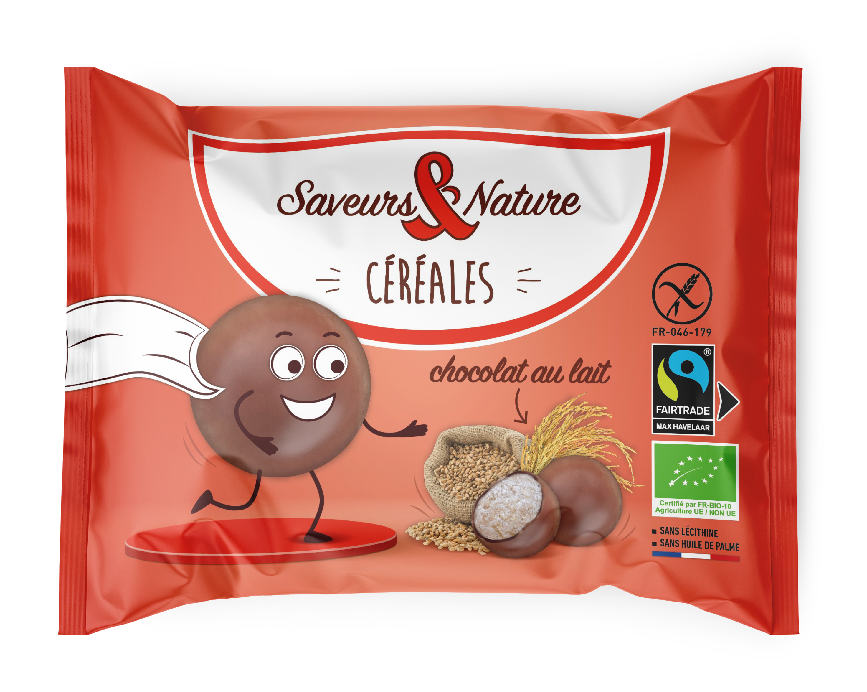 Saveurs et Nature - Céréales enrobées de chocolat au lait 45 g - Saveurs et Nature