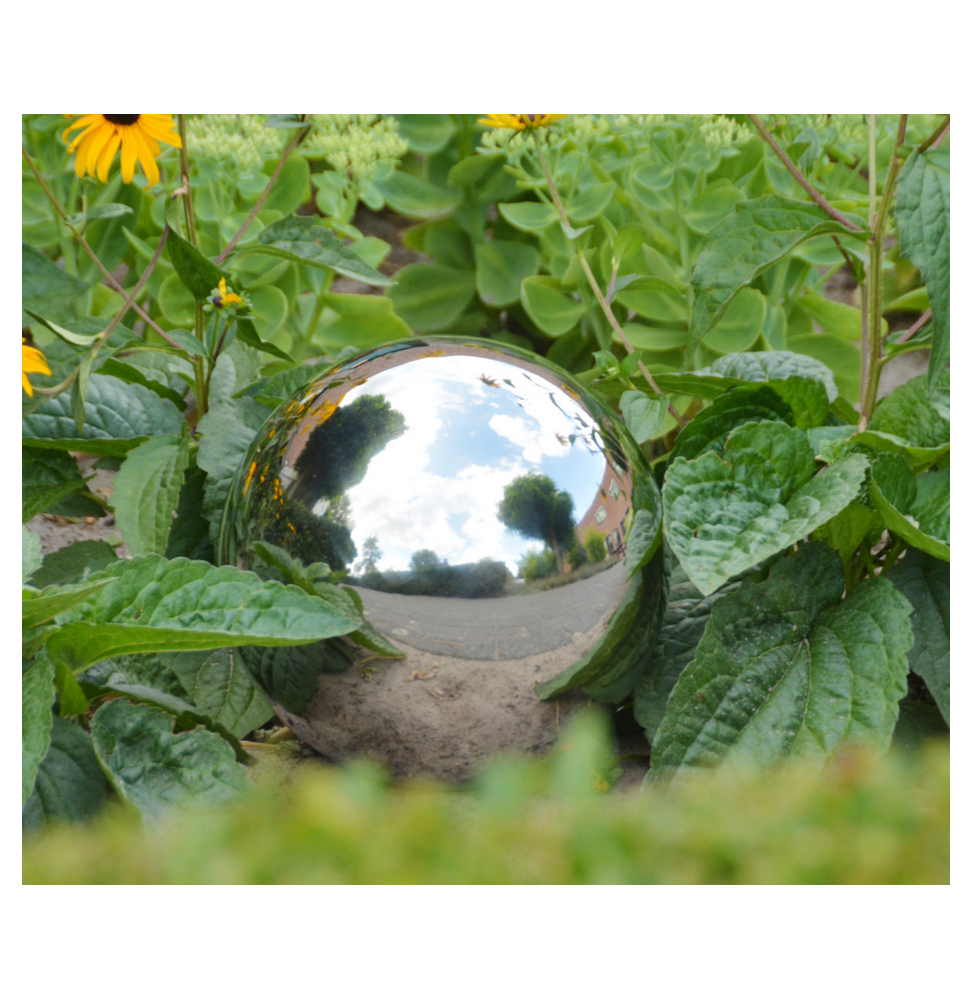Sphère de jardin acier inoxydable argenté Ø14.7 cm - Imagen 1