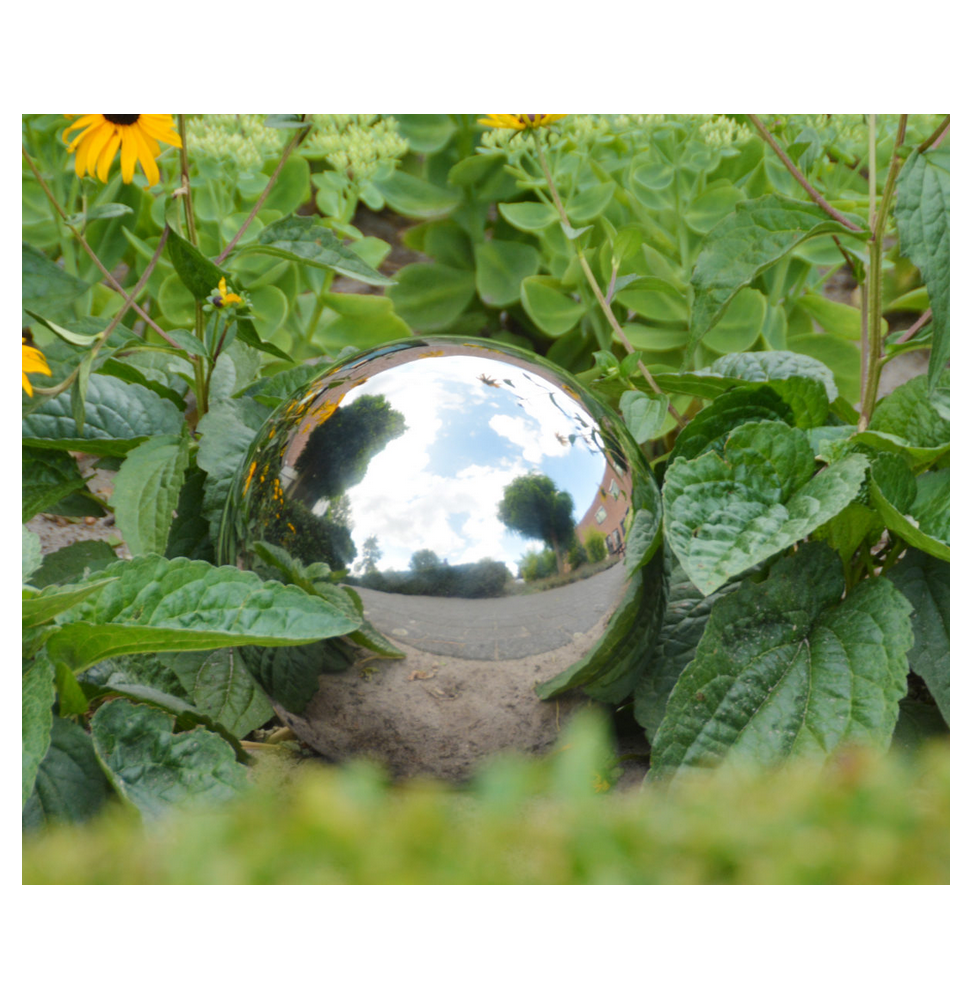 Esfera de jardín Acero Inoxidable Plata Ø 19,6 cm - Imagen 3