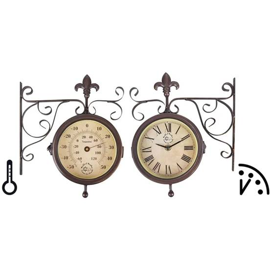 Horloge Extérieure Double Face - ESSCHERT DESIGN - Image 1