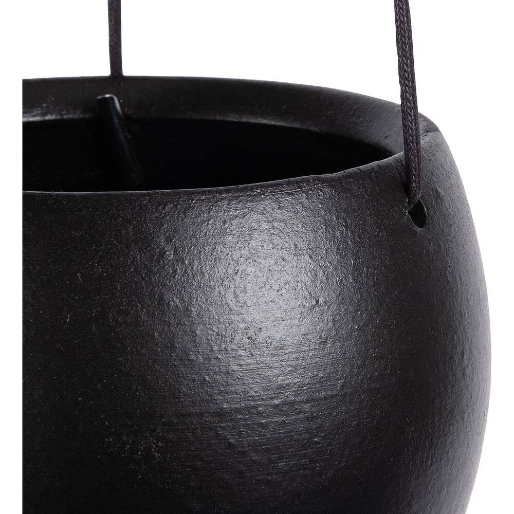 Cache-pot suspendu céramique noir - Imagen 4