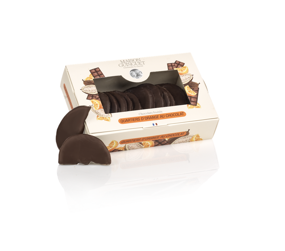 Maison guinguet - Quartiers d'oranges au chocolat noir 150 g - MAISON GUINGUET