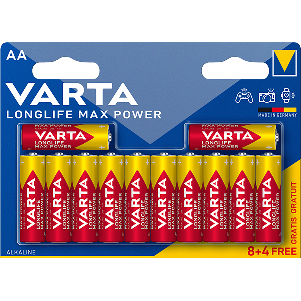 LONGLIFE MAX POWER AA / LR6 8+4 GRATUITES - Imagen 1