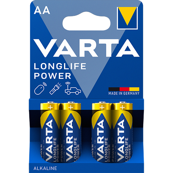 Piles Alcaline LR6 AA 1,5 V 4x - VARTA - Image 1