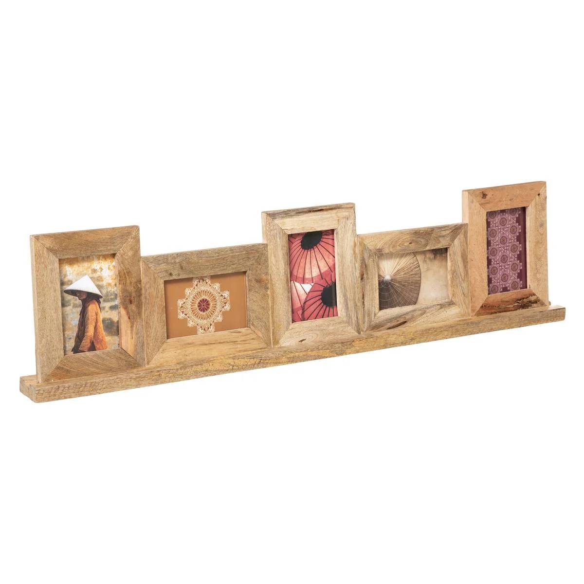 Pêle-mêle Multivues Bois de Manguier 94,5 x 23 cm - ATMOSPHERA - Image 4