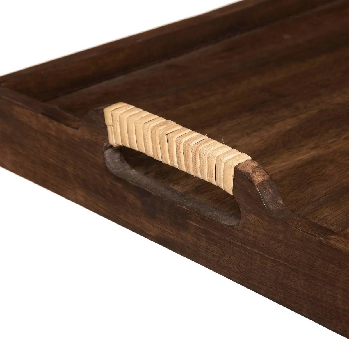 Plateau Pied Manguier Marron 45 x 30 x H 20,5 cm – ATMOSPHERA - Imagen 4
