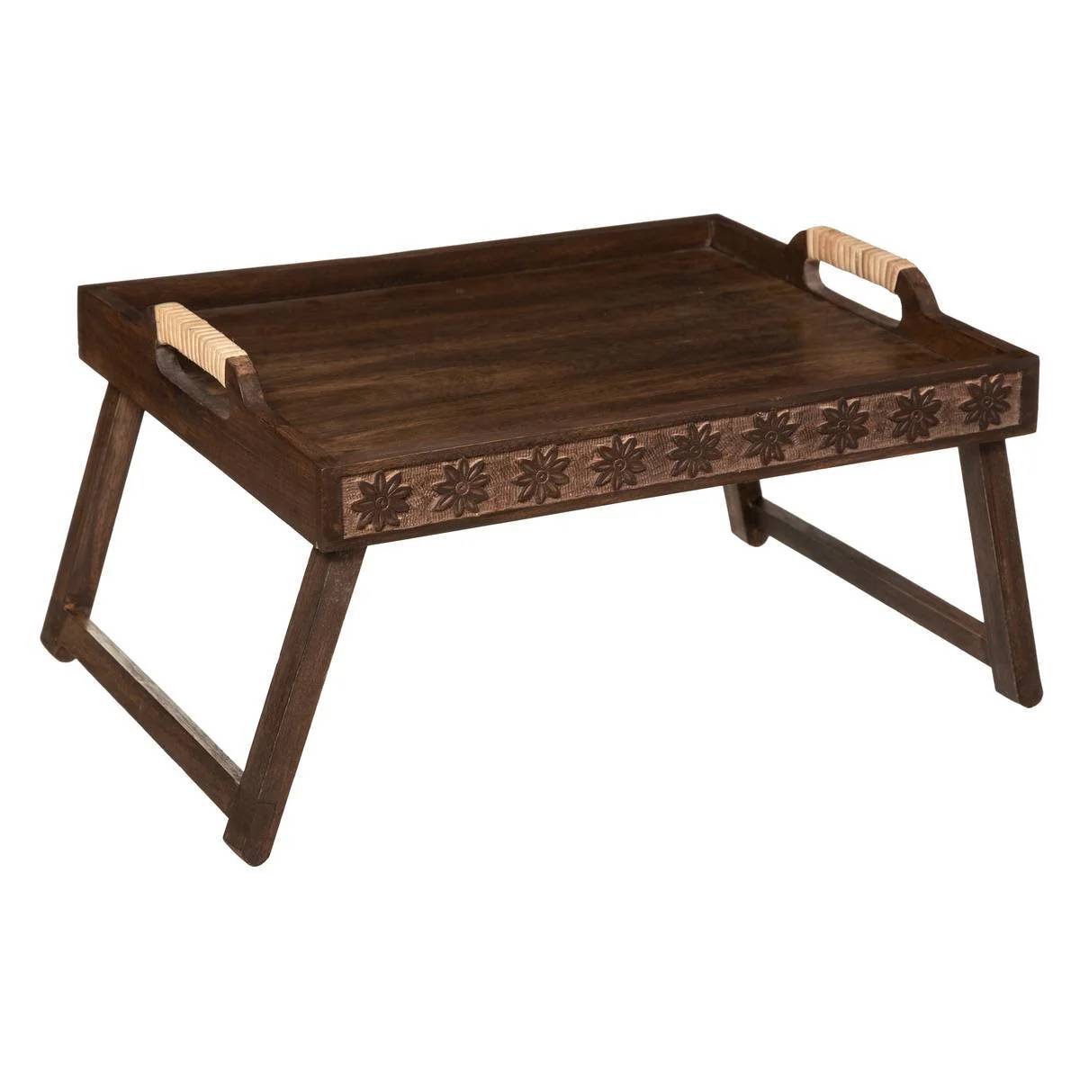 Plateau Pied Manguier Marron 45 x 30 x H 20,5 cm – ATMOSPHERA - Imagen 1