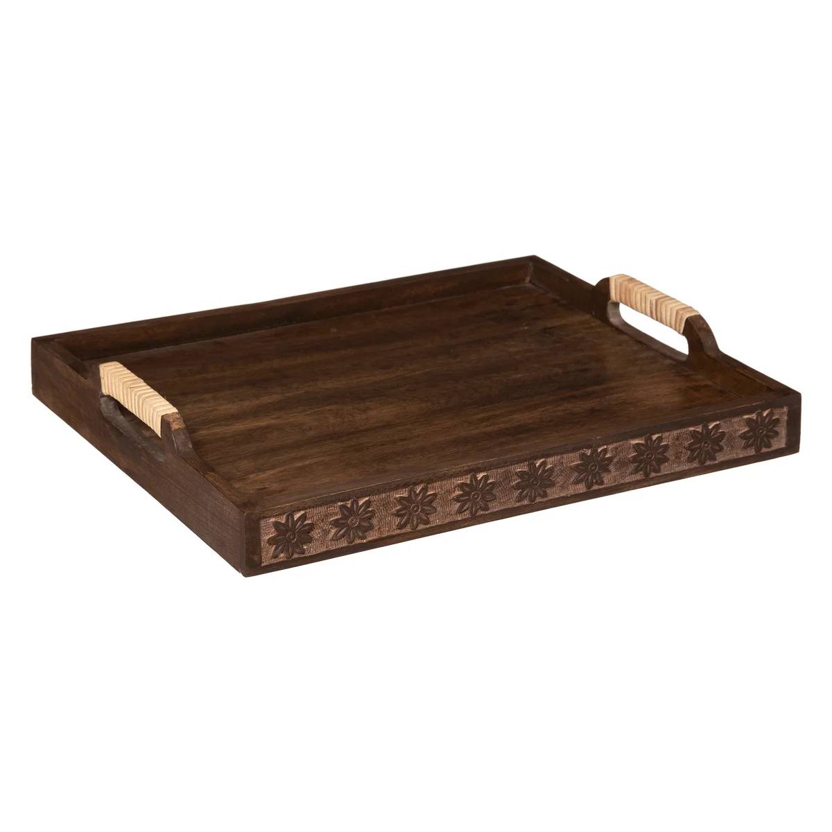 Plateau Pied Manguier Marron 45 x 30 x H 20,5 cm – ATMOSPHERA - Imagen 5