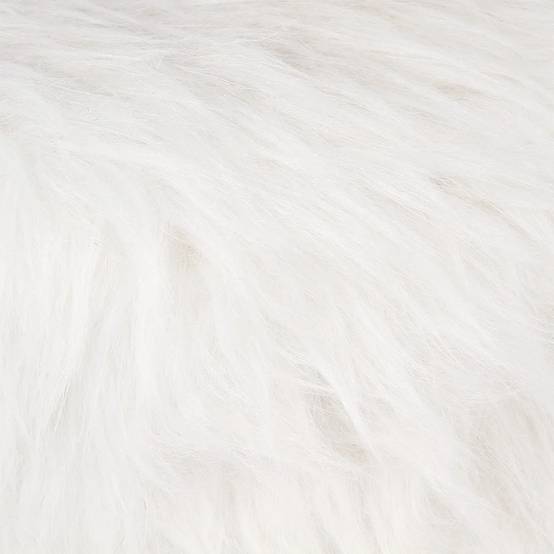 Tabouret effet fourrure blanc Ø 30 cm H 42 cm - ATMOSPHERA - Image 7