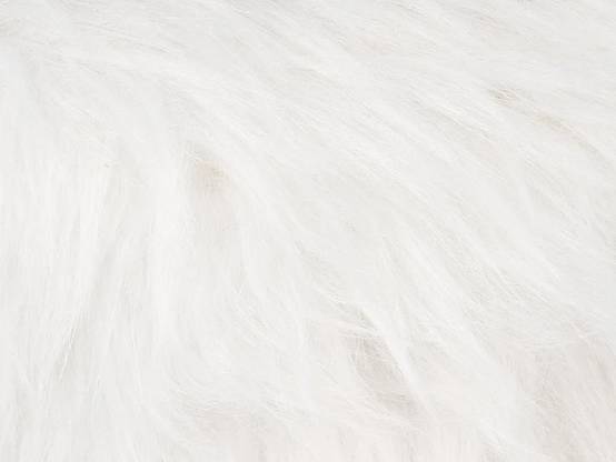 Tabouret effet fourrure blanc Ø 30 cm H 42 cm - ATMOSPHERA - Image 4