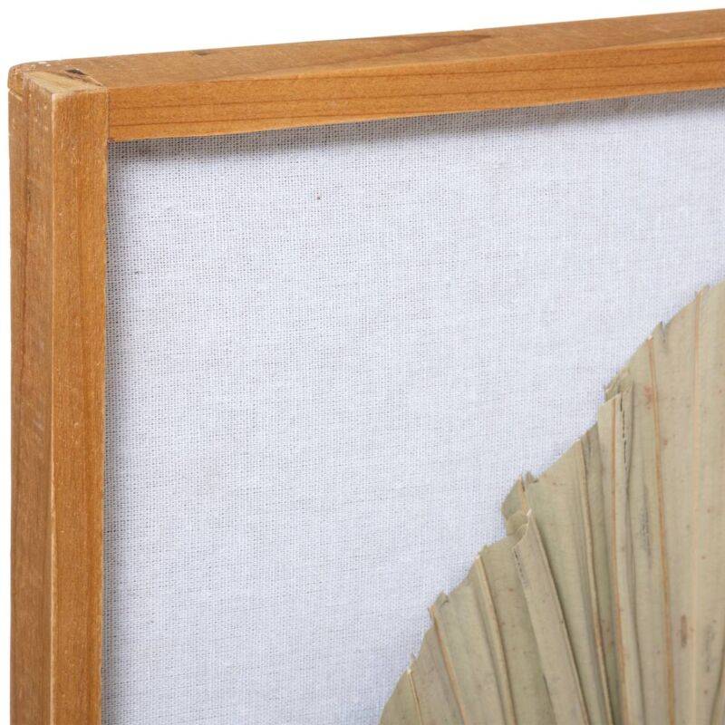 Cadre mural Palmier Bois Lin L 49,3 x P 3 x H 61,3 cm - ATMOSPHERA - Imagen 2