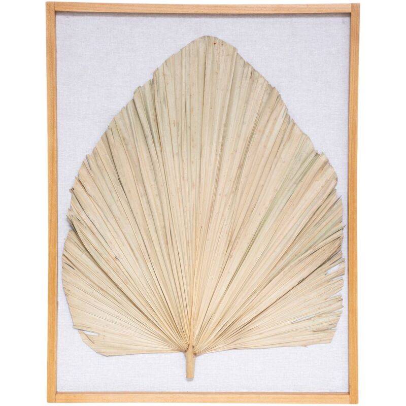 Cadre mural Palmier Bois Lin L 49,3 x P 3 x H 61,3 cm - ATMOSPHERA