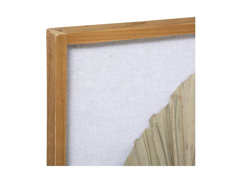 Cadre mural Palmier Bois Lin L 49,3 x P 3 x H 61,3 cm - ATMOSPHERA - Imagen 4