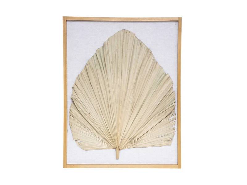 Cadre mural Palmier Bois Lin L 49,3 x P 3 x H 61,3 cm - ATMOSPHERA - Imagen 3