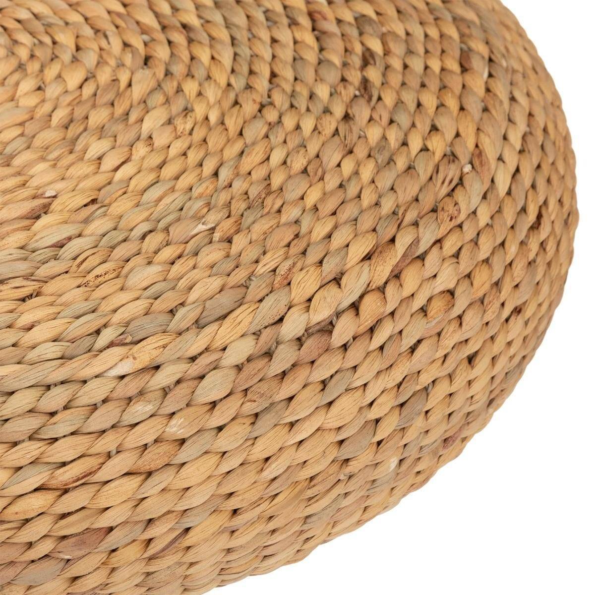 Pouf jacinthe d'eau tressée D 55 cm naturel - ATMOSPHERA - Image 1
