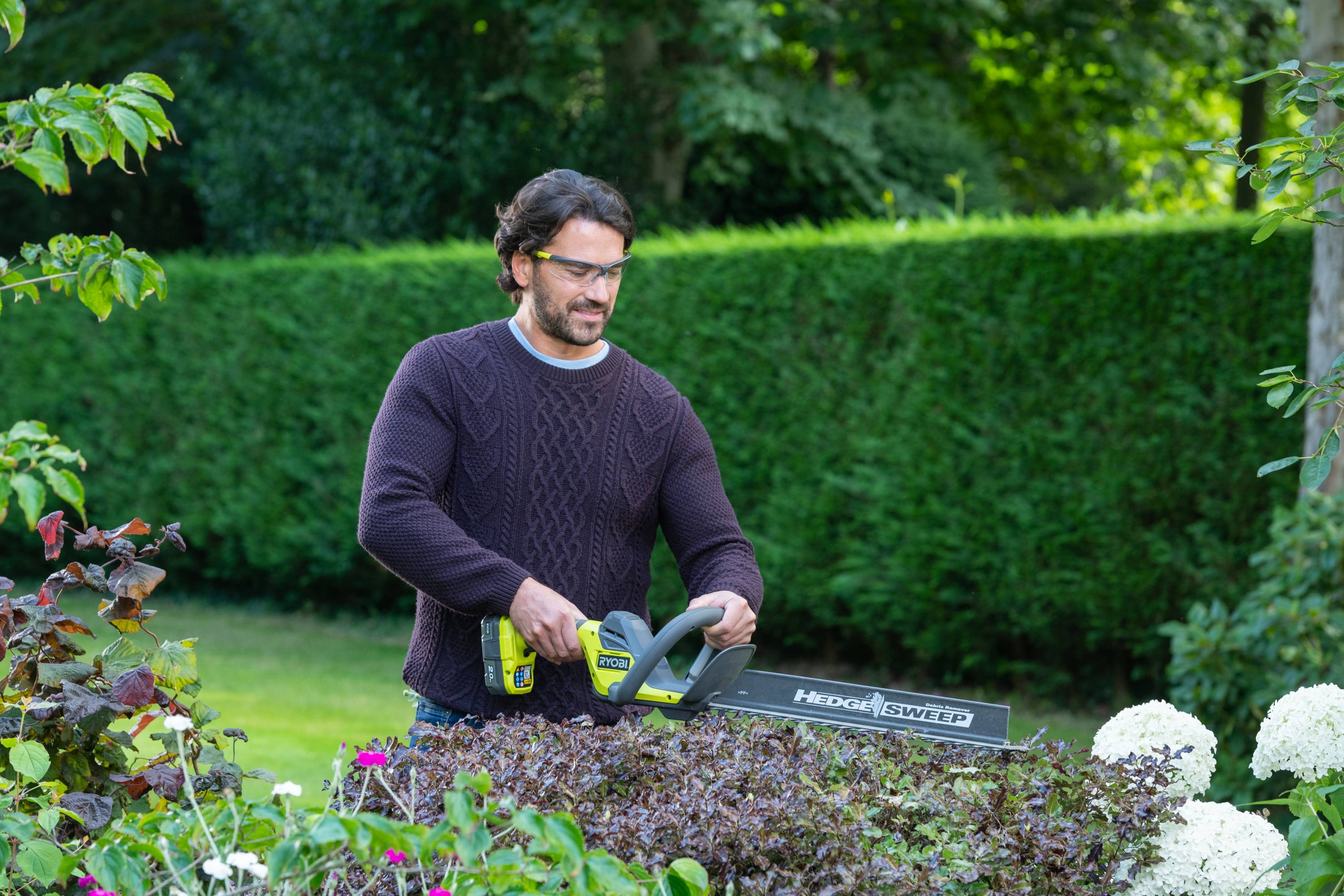 Ryobi - Taille-Haies Brushless 18V Sans Fil Lames 45 cm 1 Batterie 2,0 Ah – RYOBI